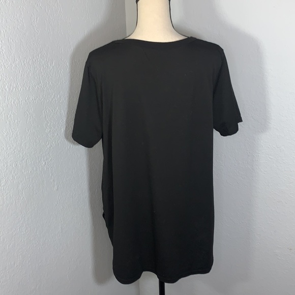 SHEIN Black Dolphin Hem Basic Short Sleeve T Shirt size 1XL - Picture 4 of 10